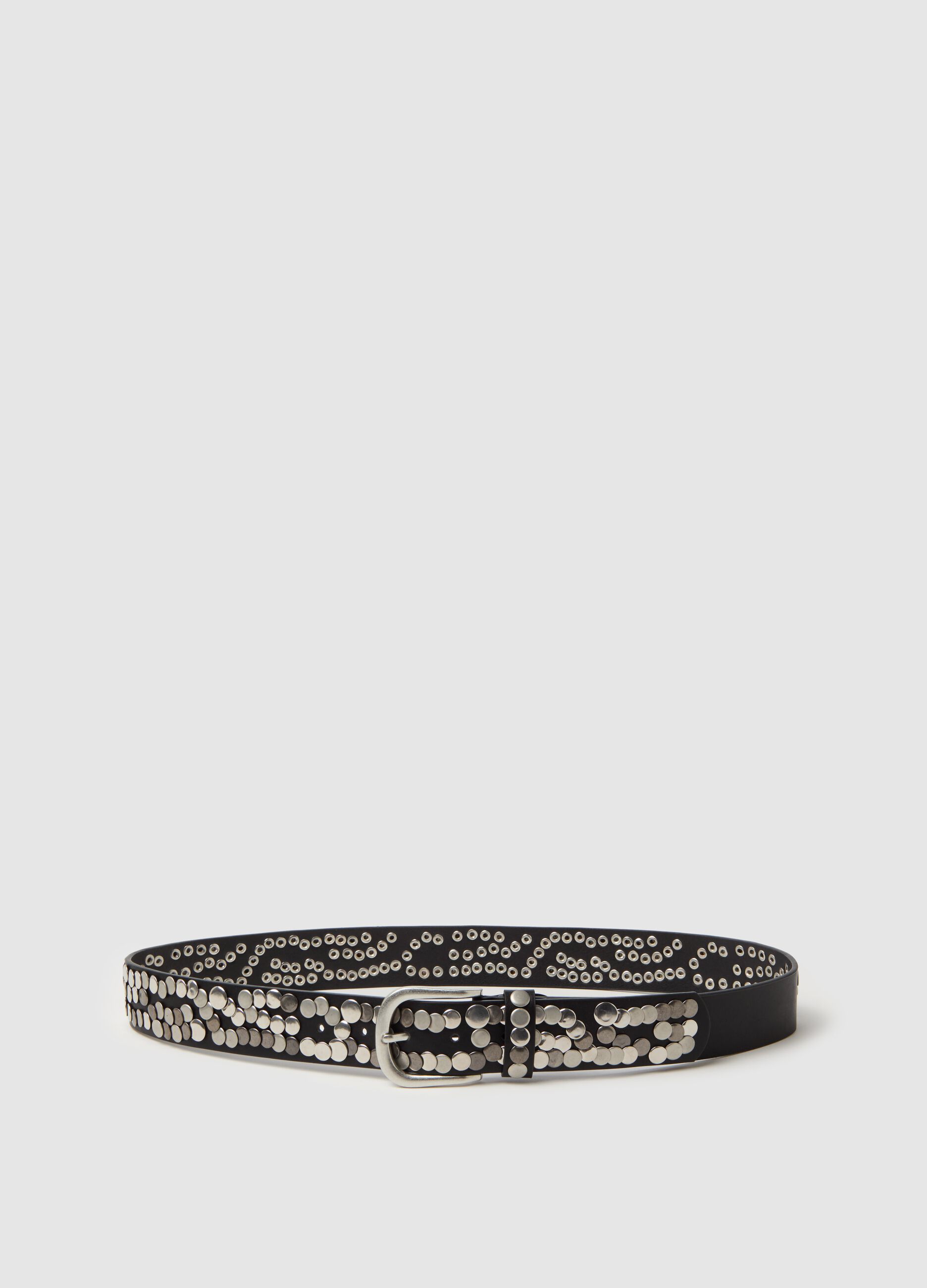 Belt with all-over studs