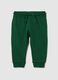 Green regular fit pure cotton baby trousers_0
