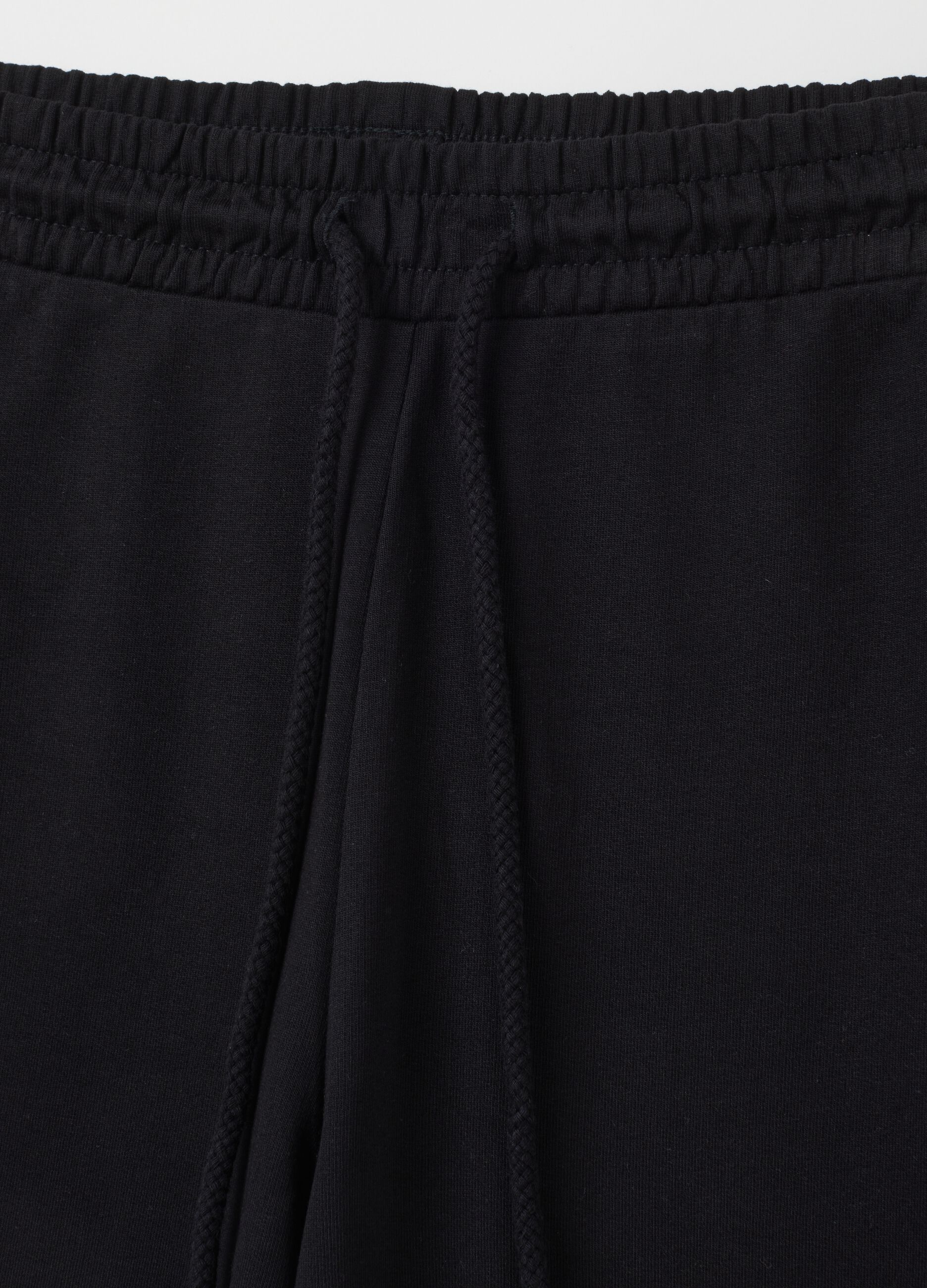 Black pure cotton trousers regular fit
