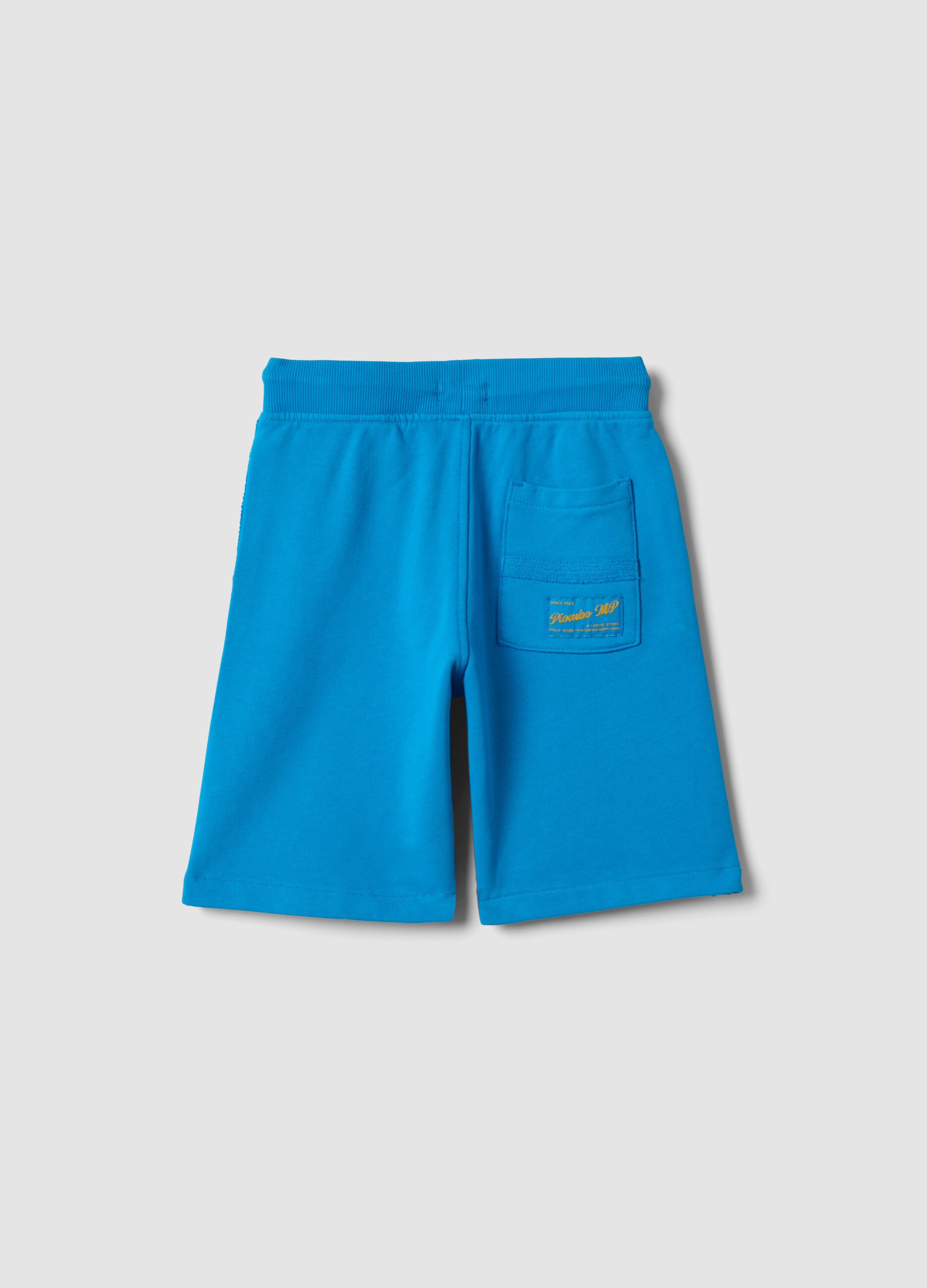 Children's pure cotton blue baggy shorts