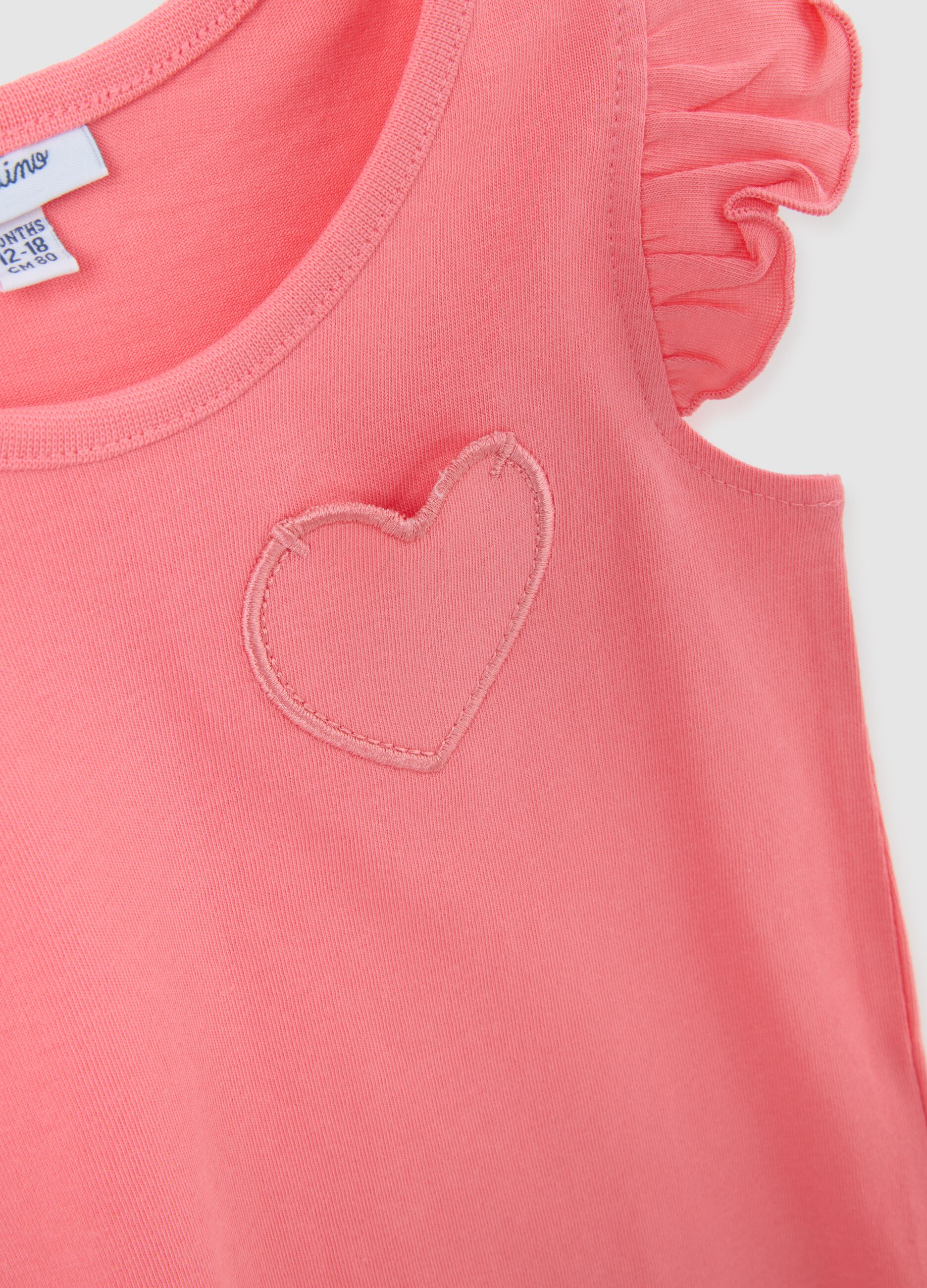 Girl's pure cotton multicolour regular fit vest set