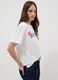 White pure cotton T-shirt, regular fit with lettering_0