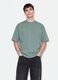 Brown cropped pure cotton T-shirt with boxy fit print_0