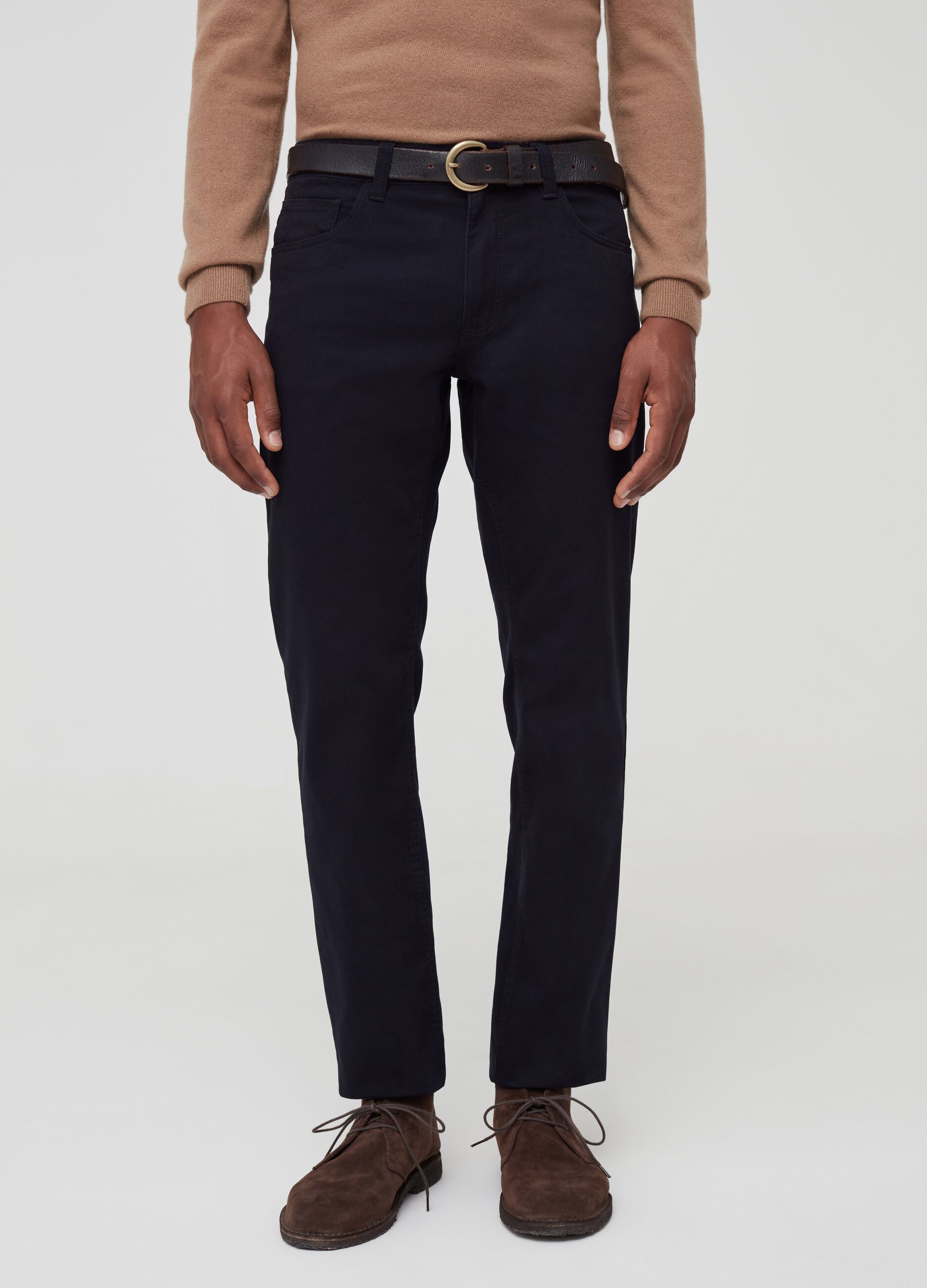 Pantaloni regular fit in puro cotone