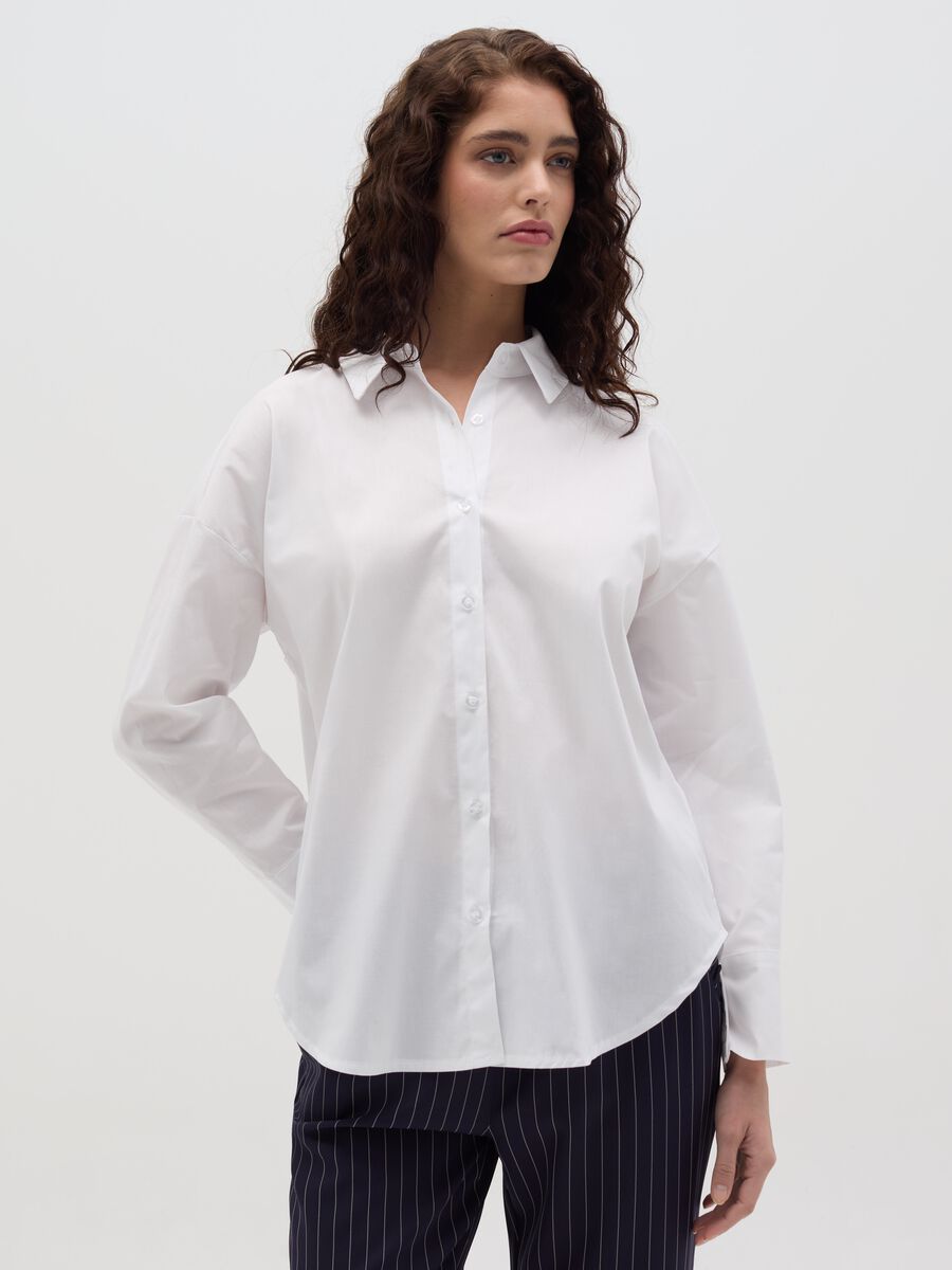 Stretch cotton shirt_0