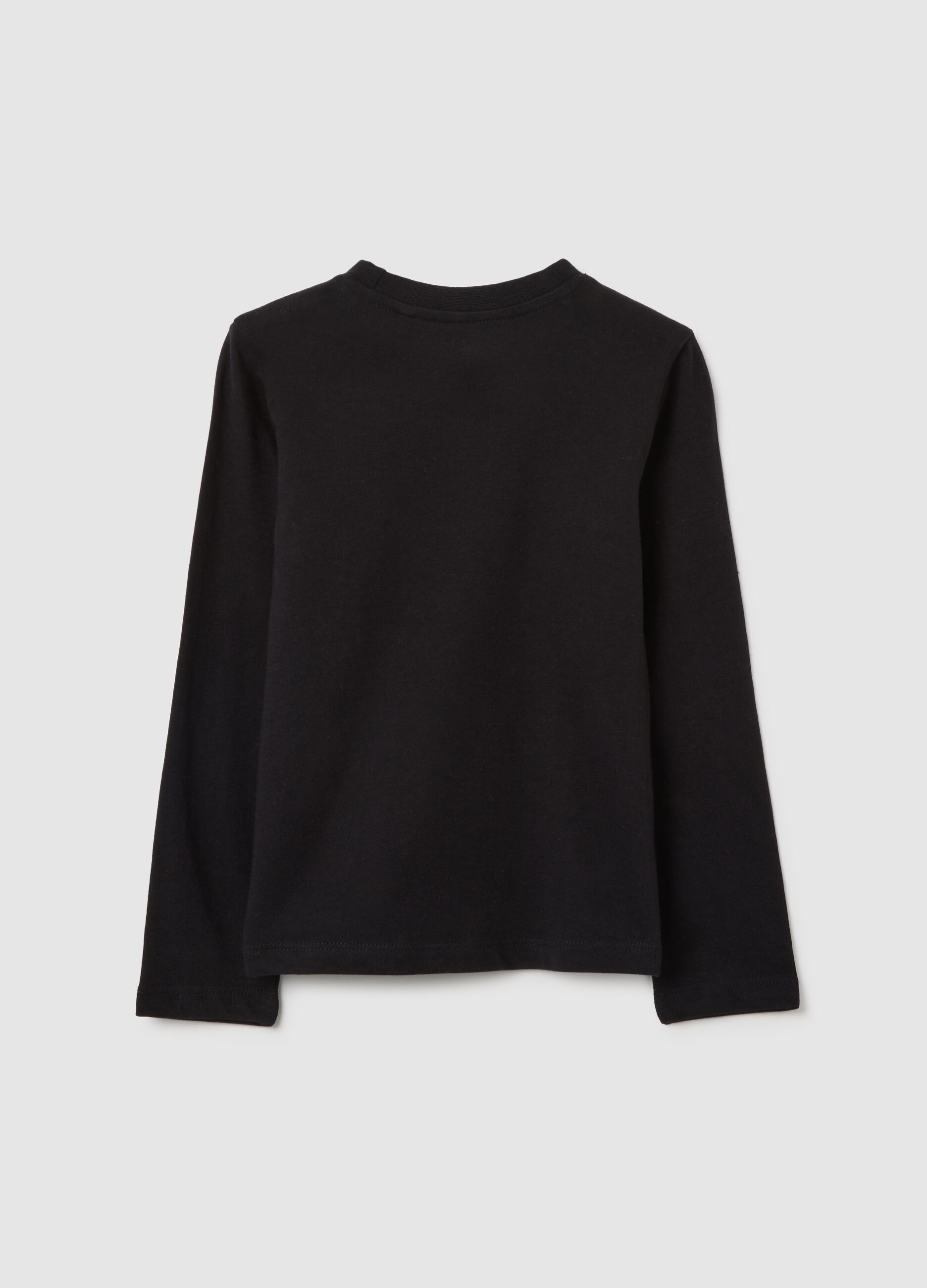 Girls' pure cotton black regular fit top