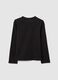 Girls' pure cotton black regular fit top_1