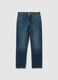Boys' blue regular fit pure cotton jeans_0