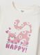 Girls' white cotton blend t-shirt regular fit_2