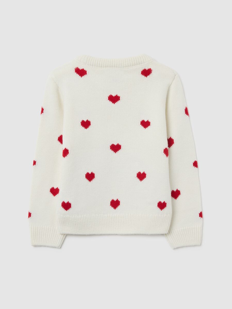 Maglione multicolor da bambina regular fit con ricami_1