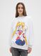 Children's white regular fit cotton blend sweatshirt with Sailor Moon print_1