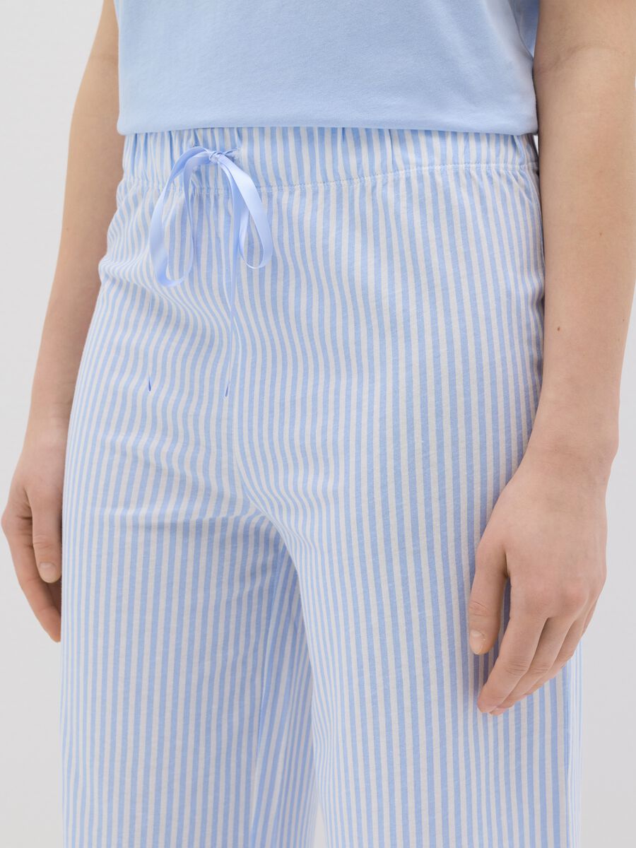 Striped pyjama trousers with drawstring_3