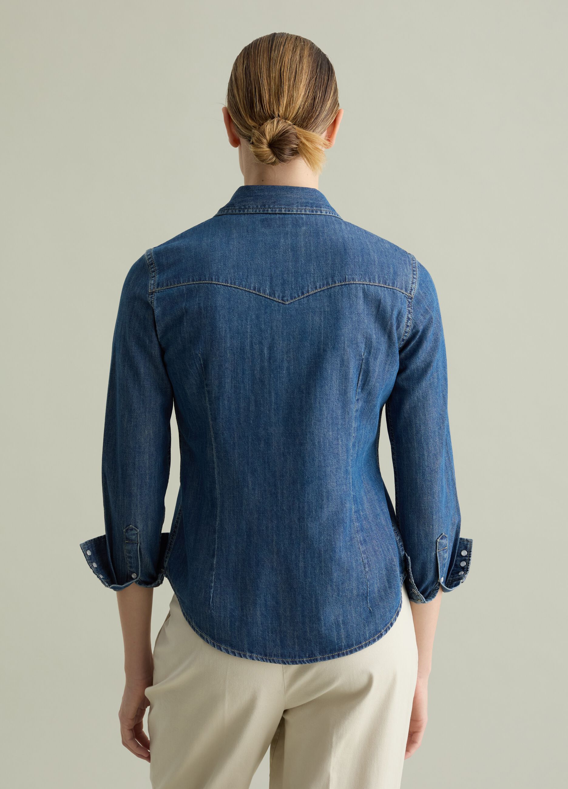 Western shirt in denim