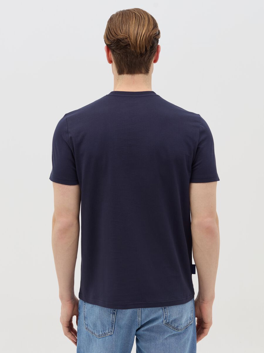 Cotton T-shirt with Colosseum coordinates print_3
