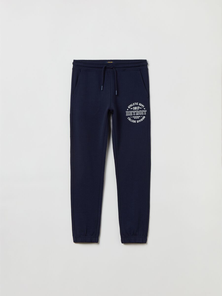Joggers in felpa con stampa Athletic college_0