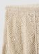 Beige crochet skirt in pure cotton, regular fit_5