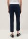Blue slim fit stretch denim cotton blend trousers_2