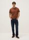Regular fit brown pure cotton t-shirt_1
