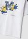 White oversized stretch cotton T-shirt with Minions print for boys_3