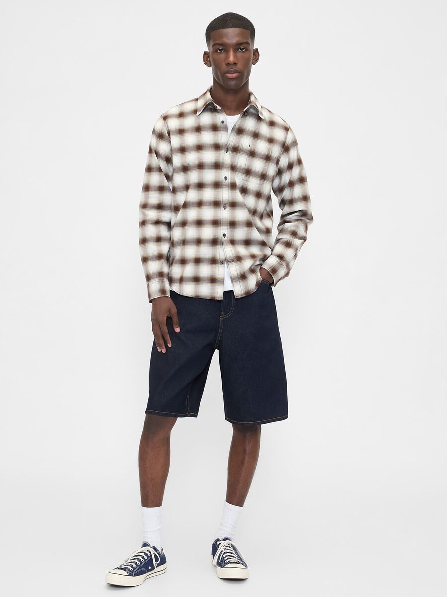 Stretch Brown Check Shirt_1