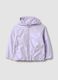 Lightweight purple zip-up hooded jacket for girls, regular fit_0
