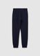 Boy's blue regular fit cotton trousers with print_4