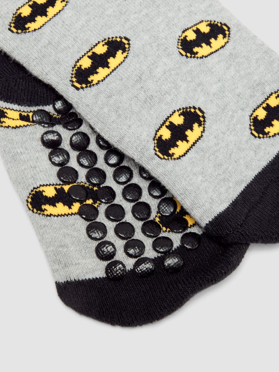 Bipack calze antiscivolo in cotone organico elasticizzato con stampa Batman_1