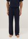 Blue viscose blend pyjama trousers regular fit_1
