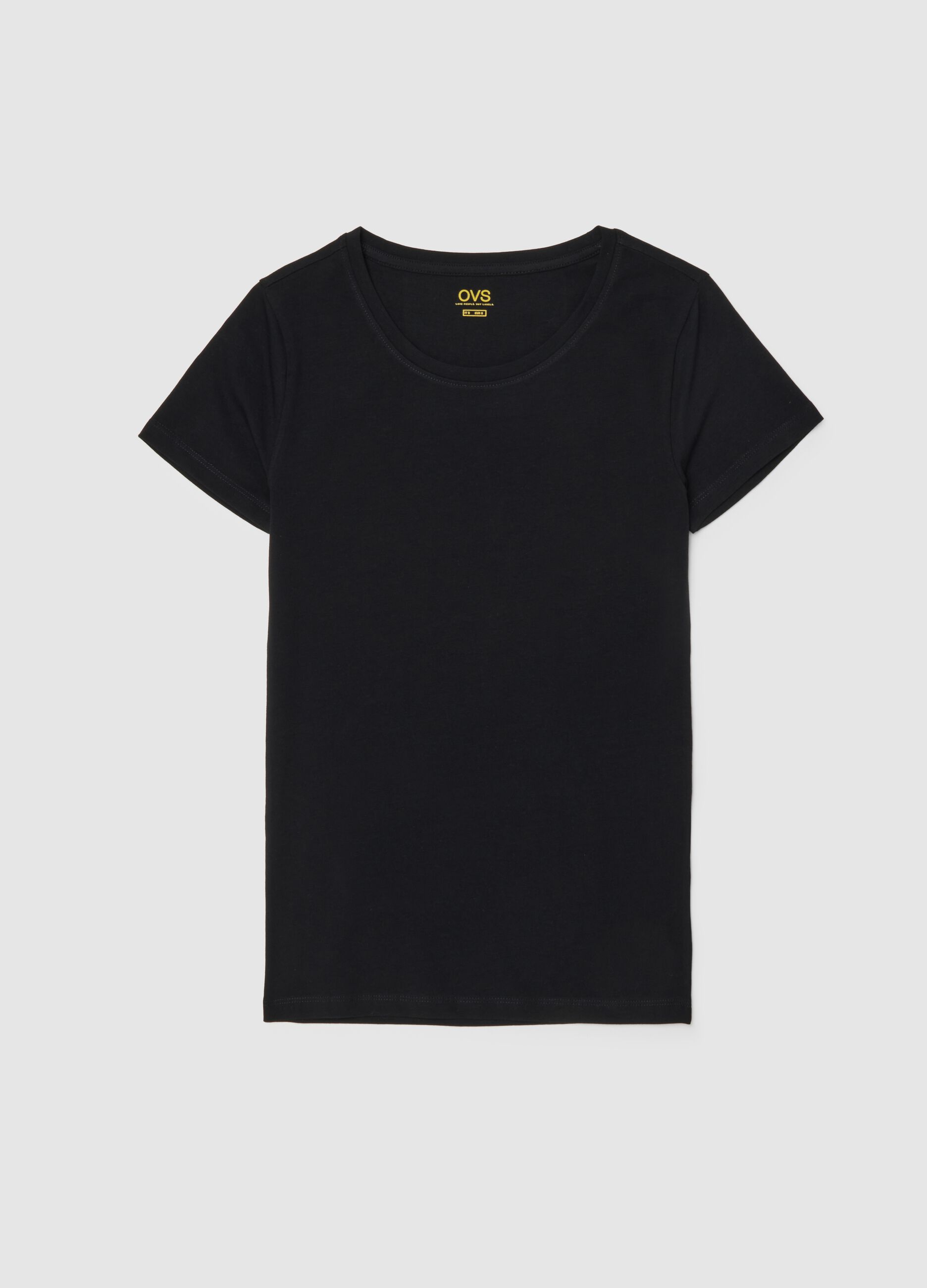 Black cotton tank regular fit