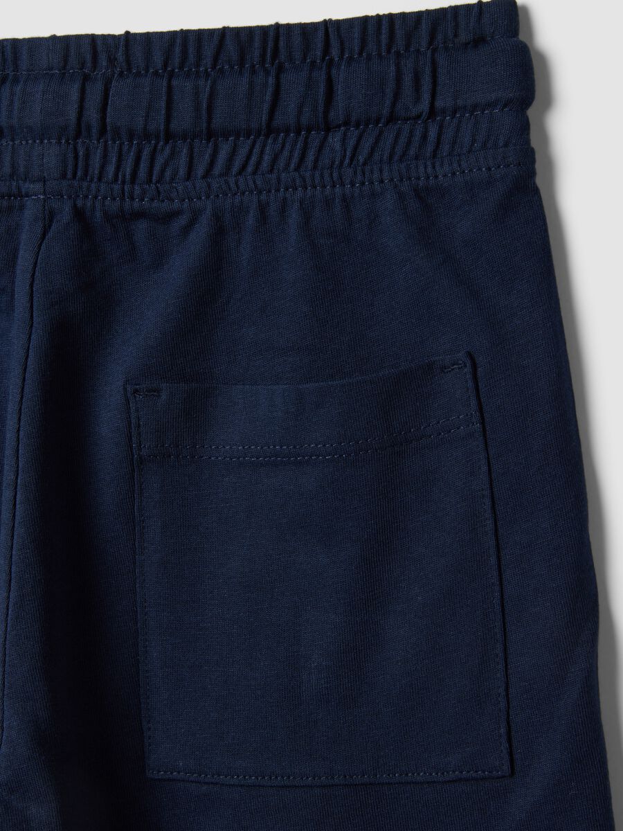 Shorts in puro cotone blu da bambino regular fit_3