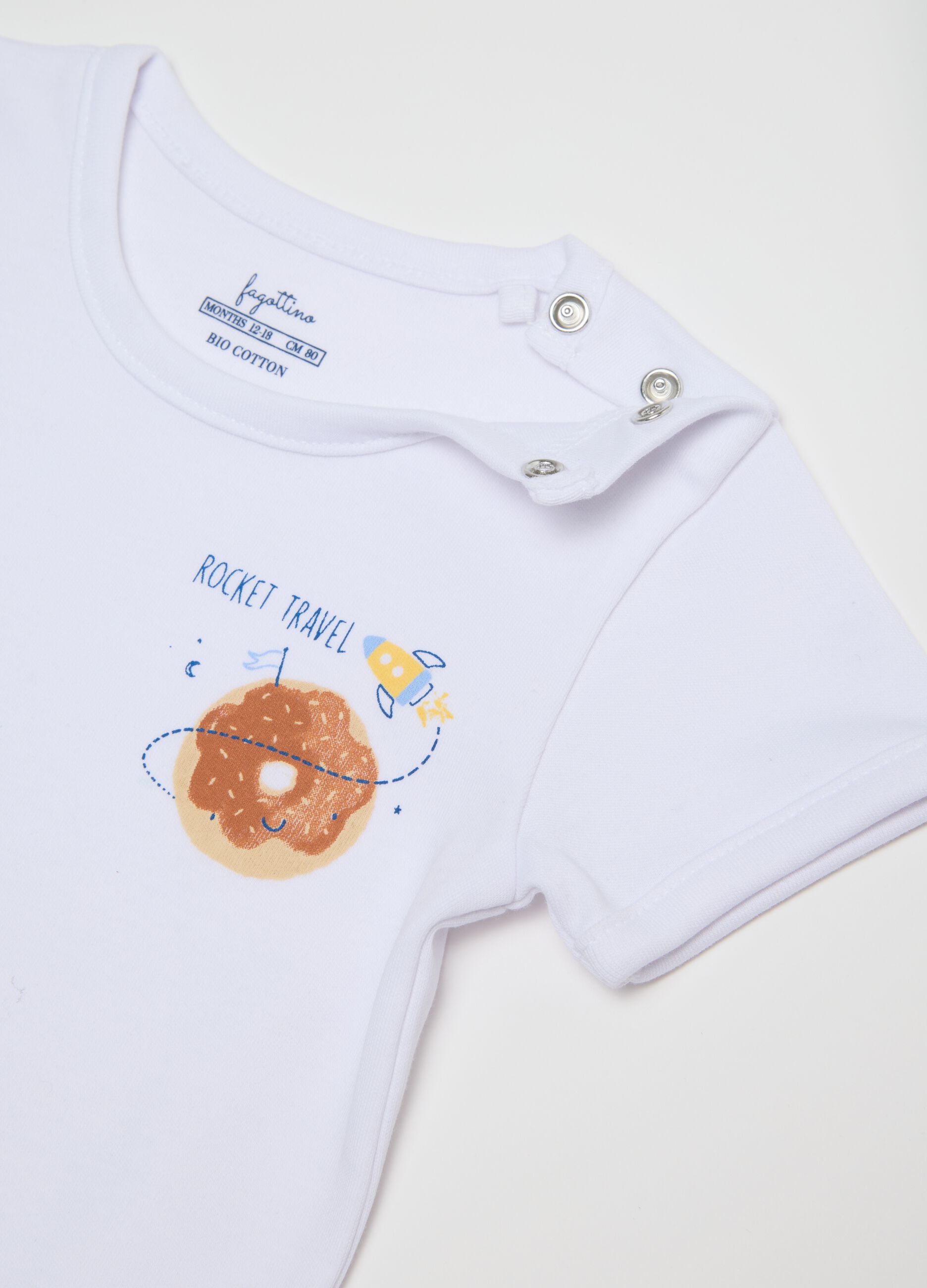 Children's Multicolour Pure Cotton Bodysuit Tripack