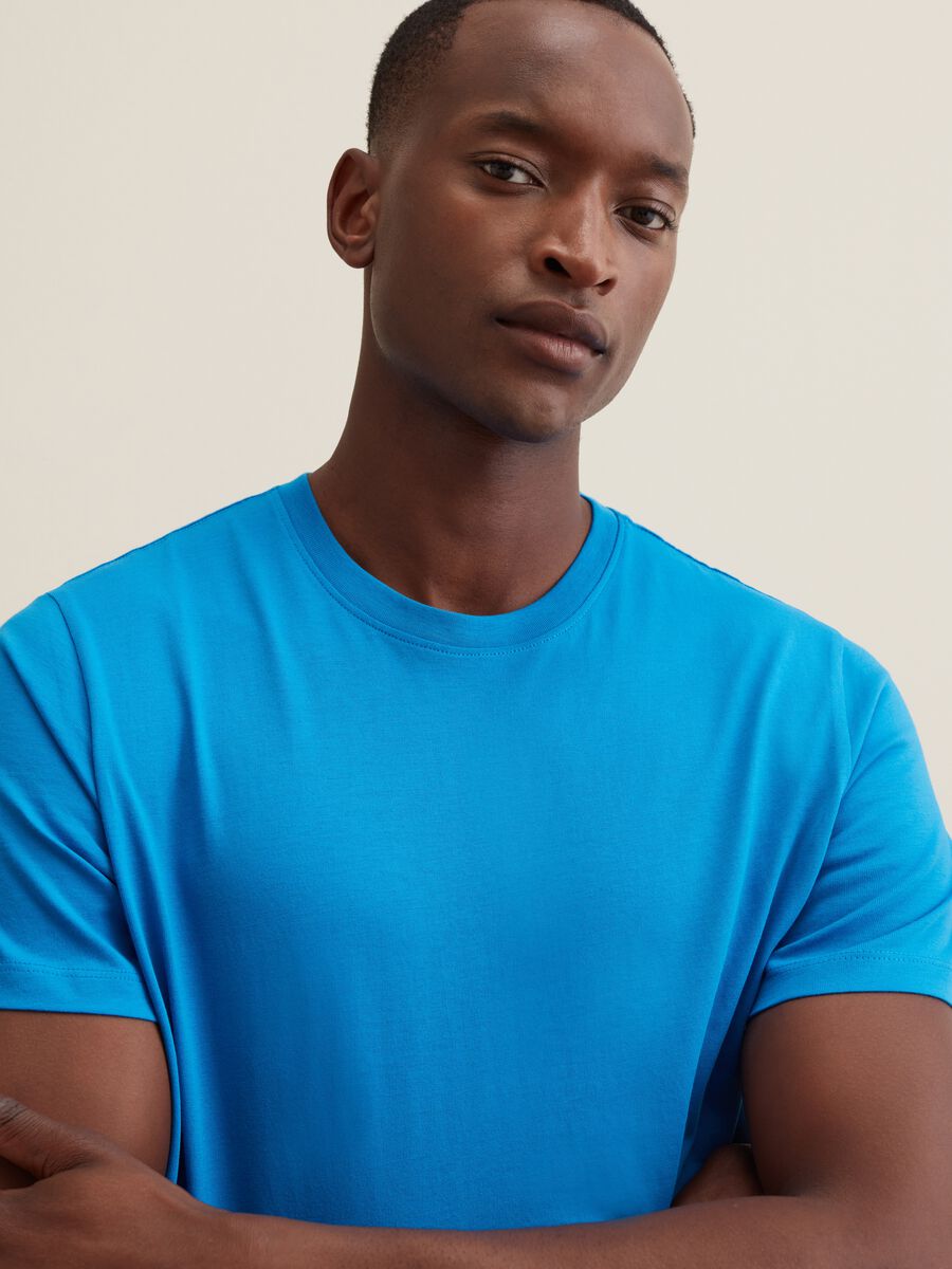 T-shirt in cotone Supima con scollo rotondo_0