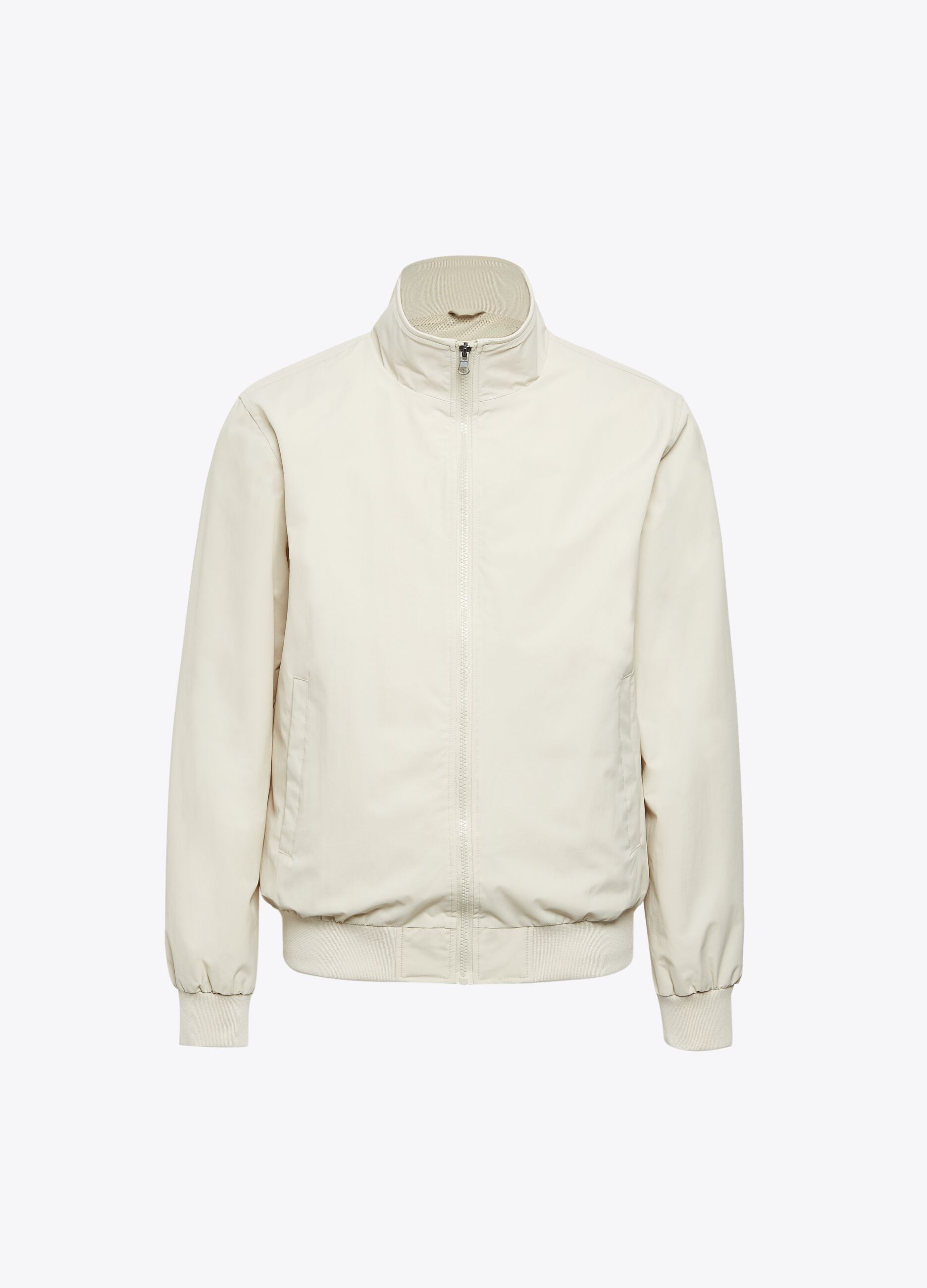 Bomber jacket with high neck