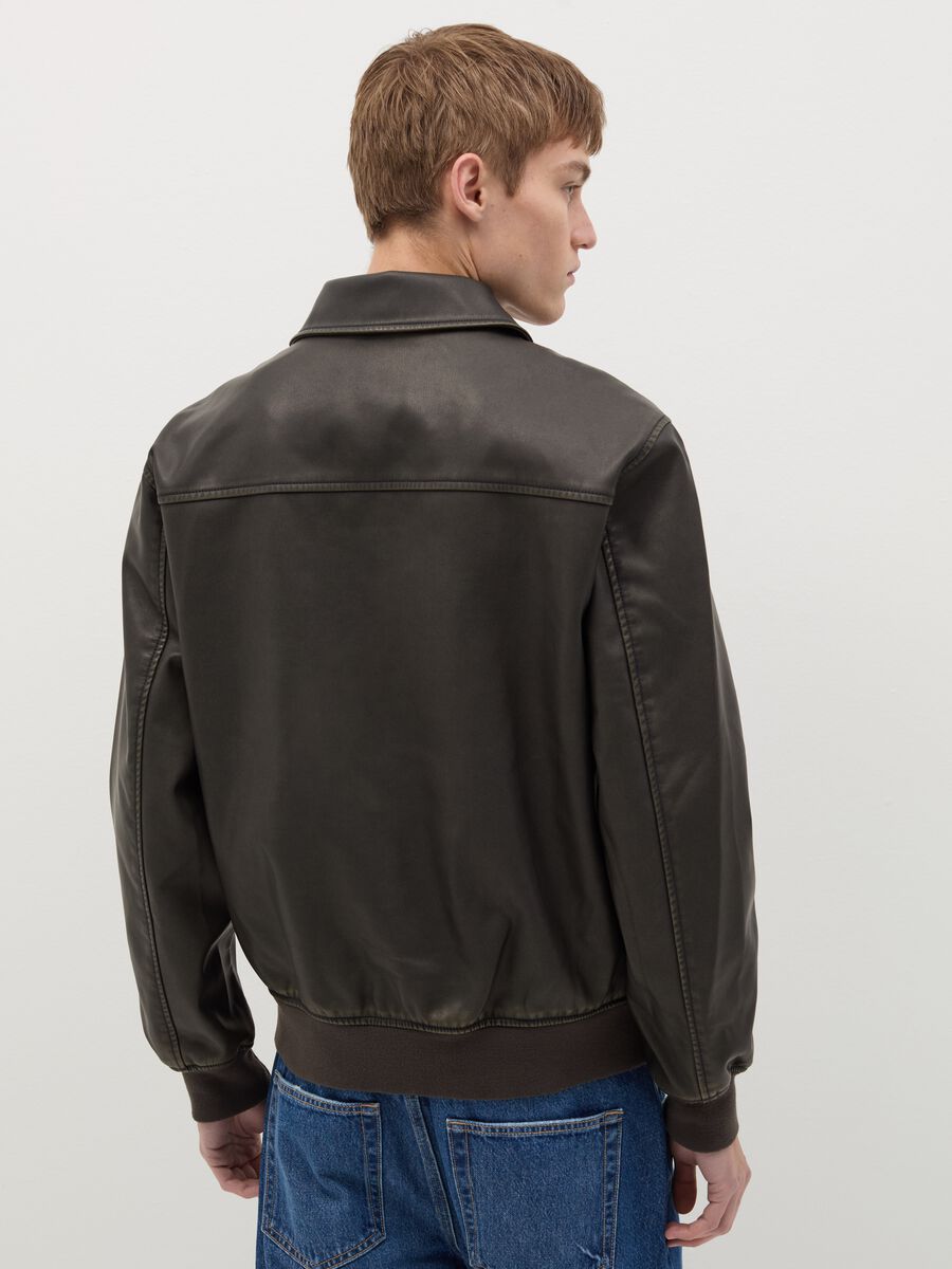 Coated-effect biker jacket_2