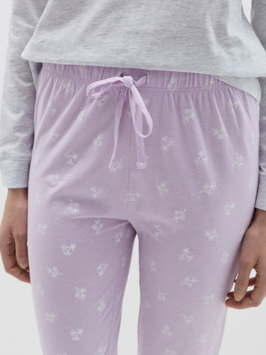 Cotton pyjamas with bouclé lettering_2