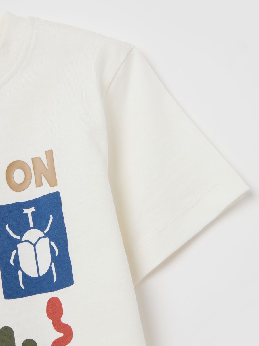 Kids' white pure cotton T-shirt regular fit_3
