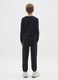 Black jogger trousers for boys in pure cotton regular fit_1