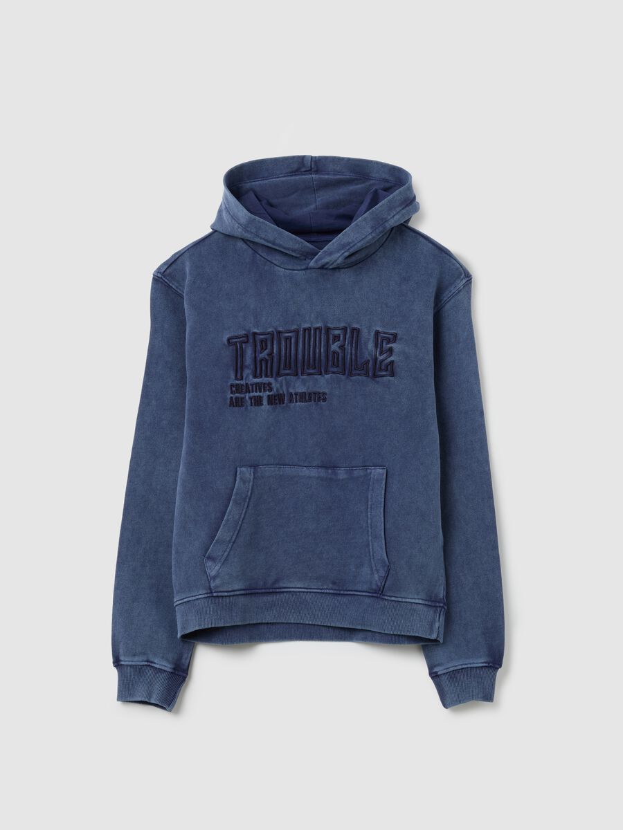 Boy's pure cotton blue regular fit sweatshirt_0