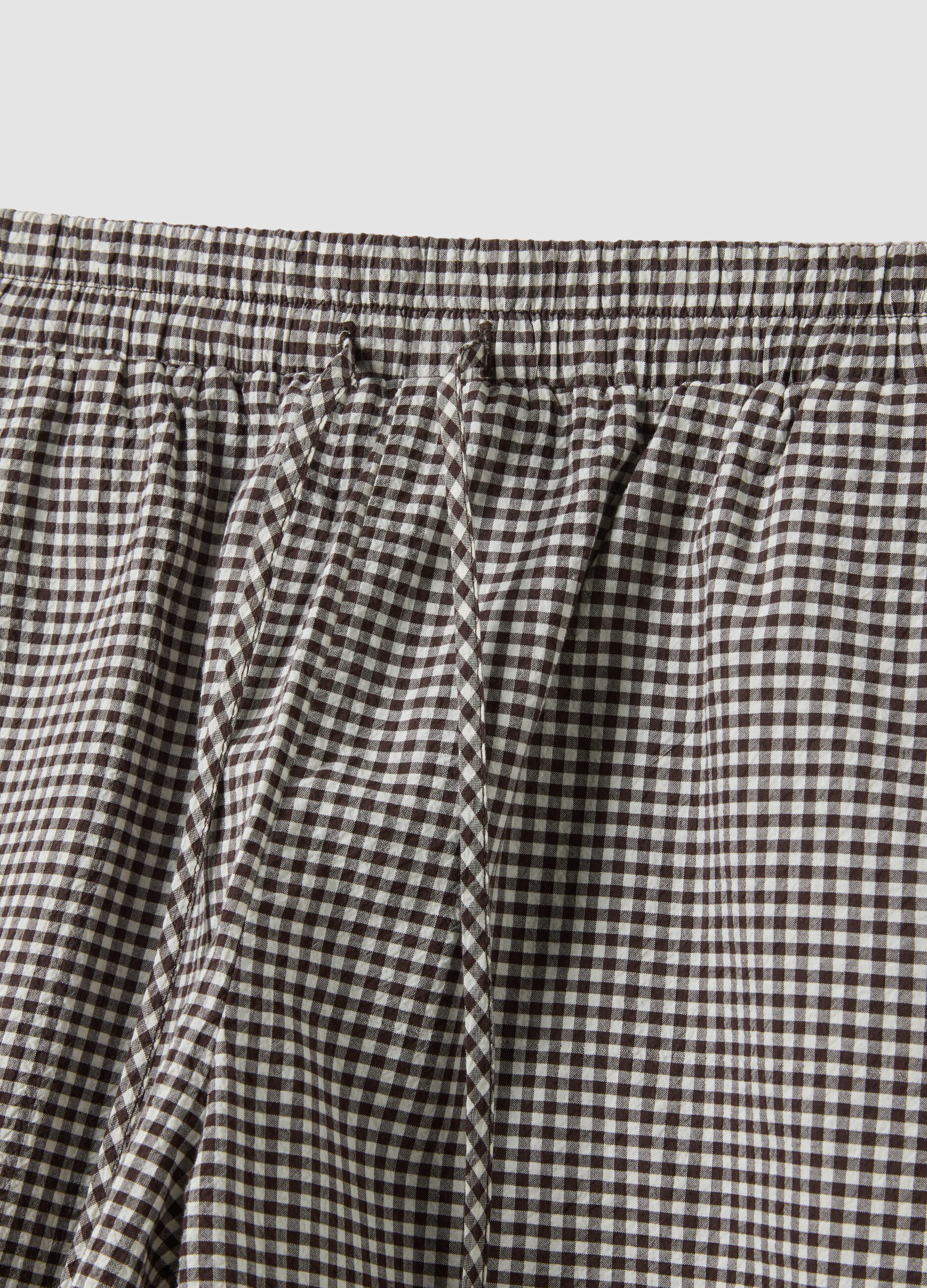 Grey stretch cotton shorts