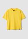 Kids' oversized fit yellow pure cotton t-shirt_0