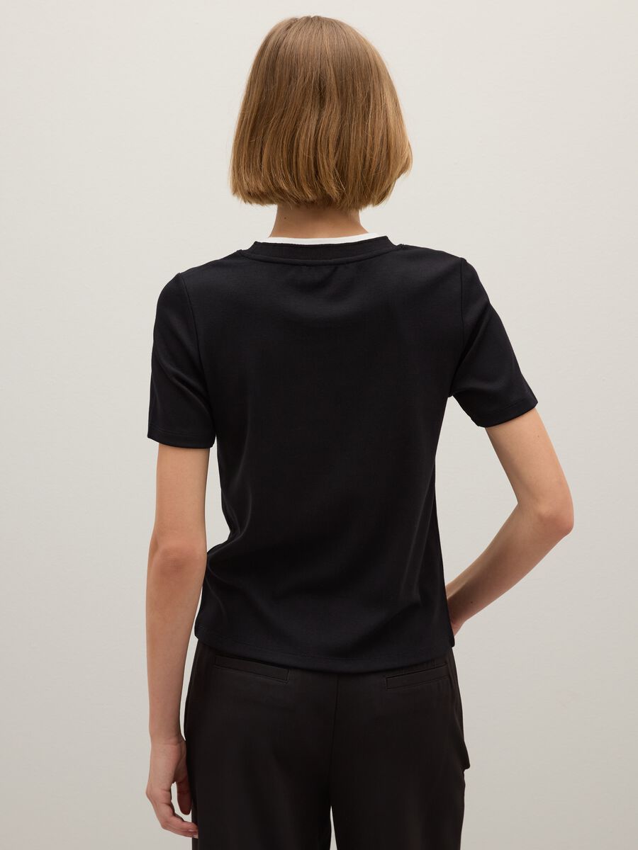 Regular Fit Black T-shirt_2