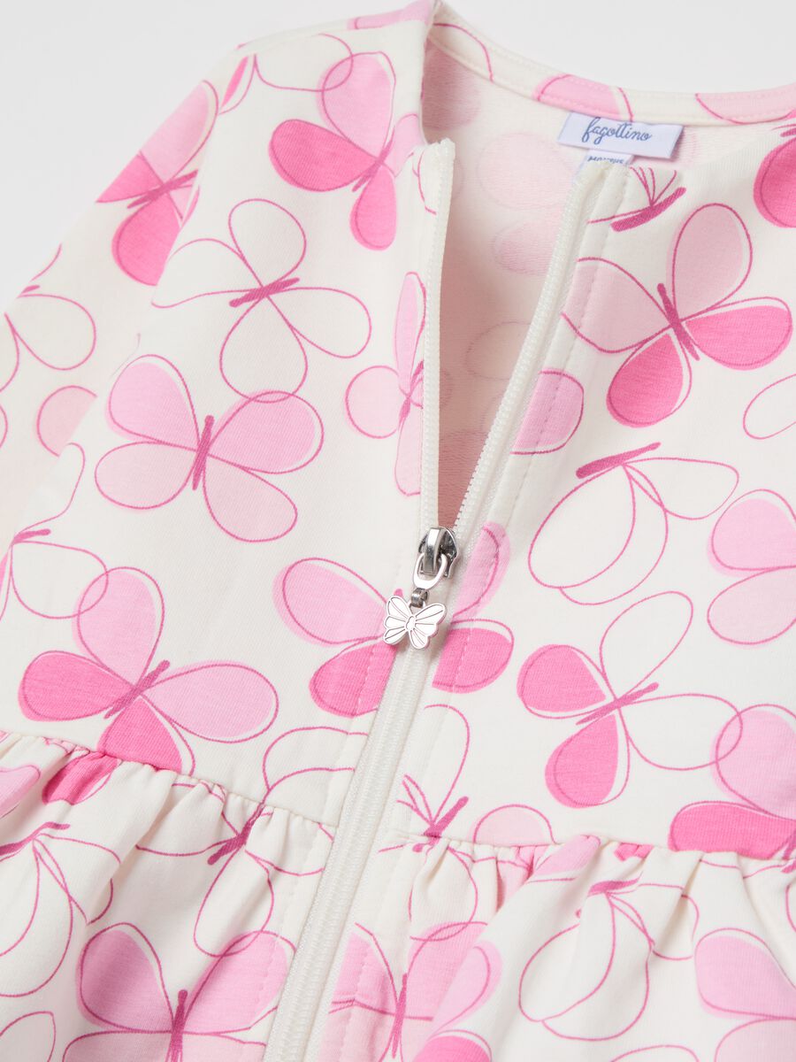 Jogging set in cotone stretch con stampa farfalle_2