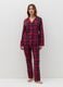 Long flannel pyjamas with tartan pattern_0