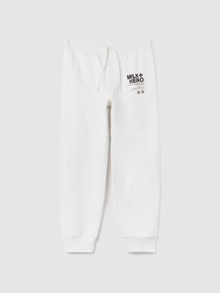 Fleece joggers with print_4