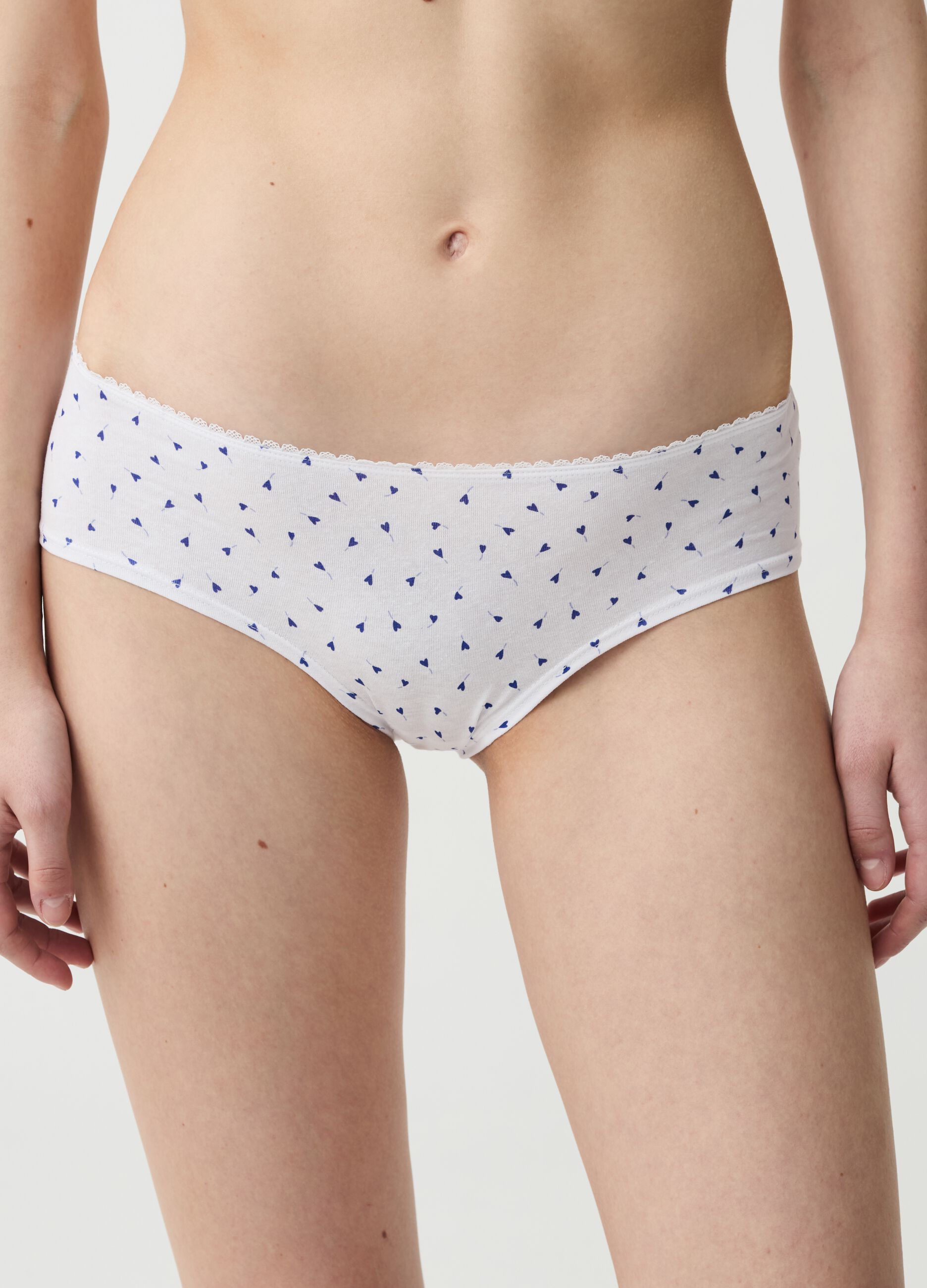 Three-pack organic stretch cotton French knickers