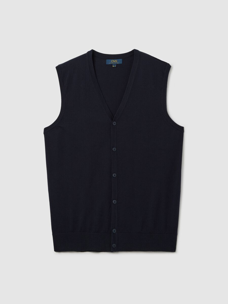 Gilet with V neck and buttons_4
