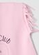 Pink pure cotton T-shirt with fringed sleeves and Toy Story print_3