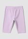 Pink slim-fit stretch organic cotton leggings for baby girls_0