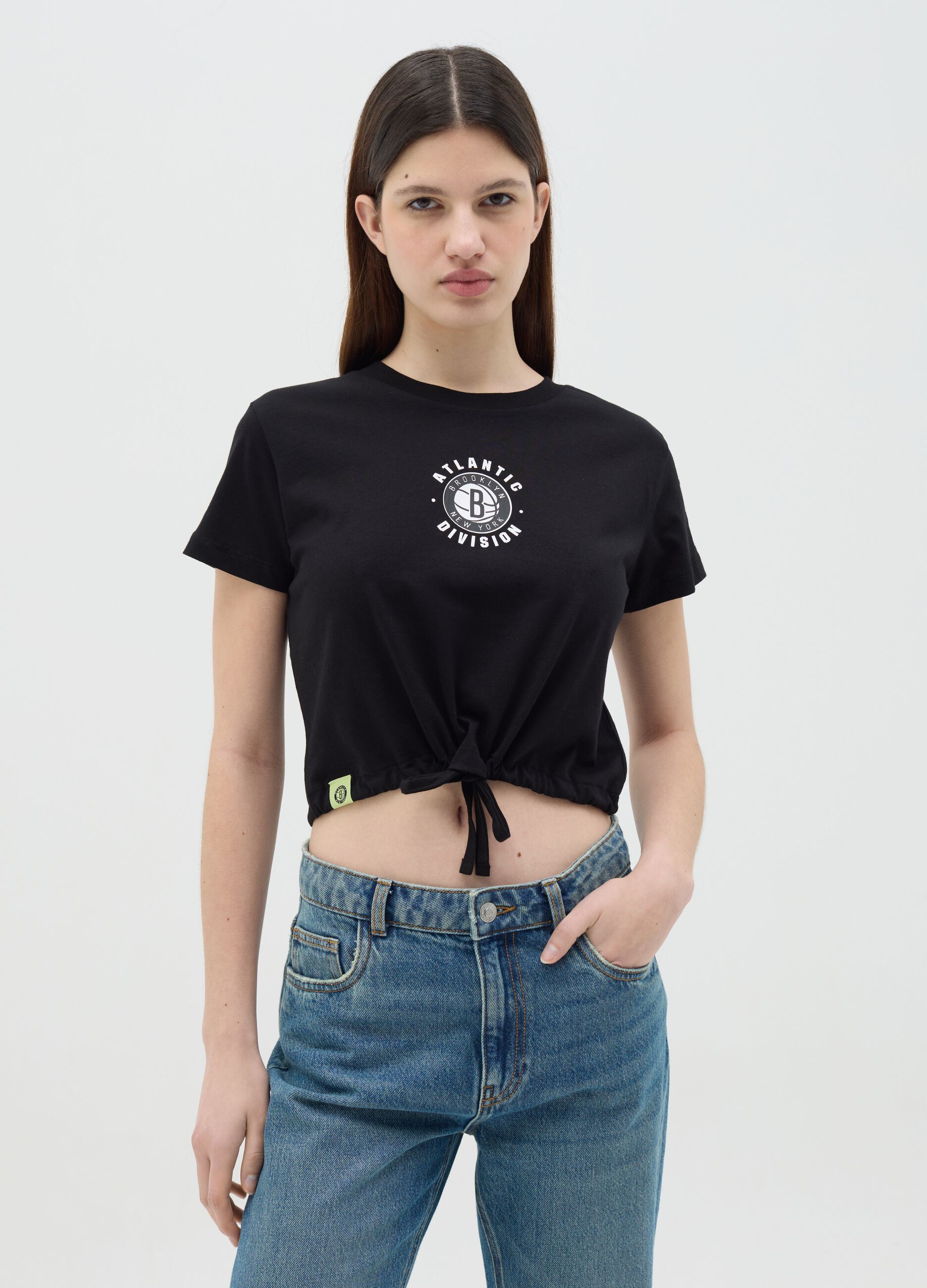 Black NBA New York Brooklyn Atlantic Division T-shirt