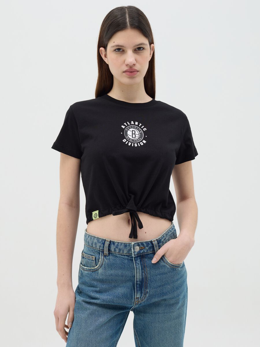 Black NBA New York Brooklyn Atlantic Division T-shirt_0